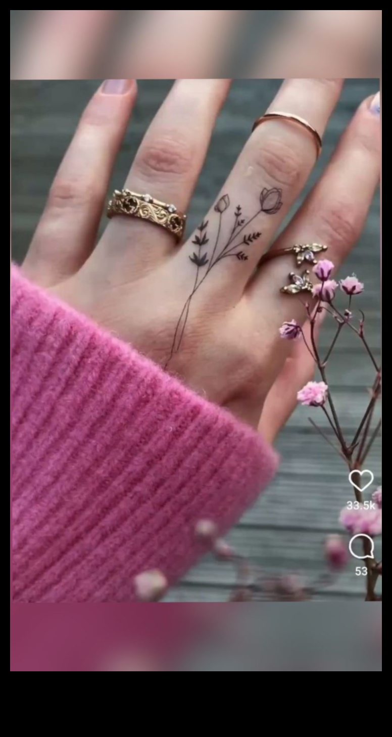 Tiny Triumphs: Bucurați-vă de arta tatuajelor cu degete șic și elegante