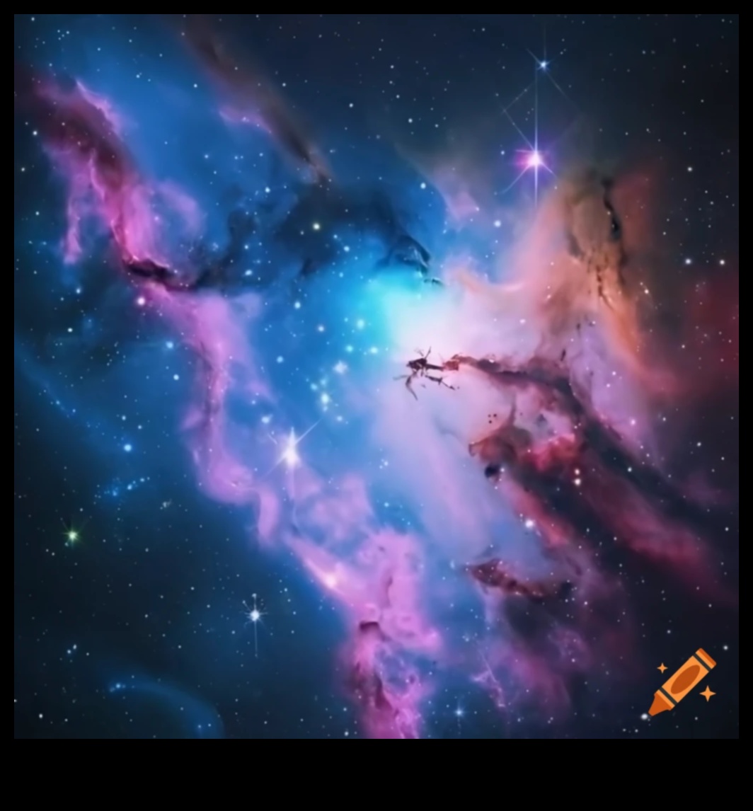 Seară înstelată: o sărbătoare cerească în mijlocul strălucirii nebulare din tărâmul cosmic